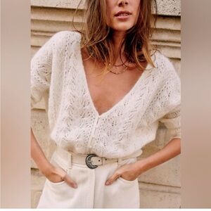 Sezane Lison Jumper Sweater Ecru White Cream
Size Small